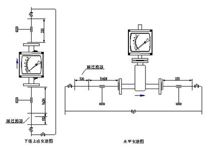 金属管浮子流量计安装示意图