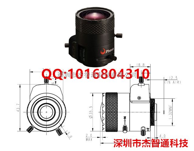 天津市凤凰镜头总代理 凤凰手动变焦3.0-8.5mm手动光圈镜头 PVT30M10
