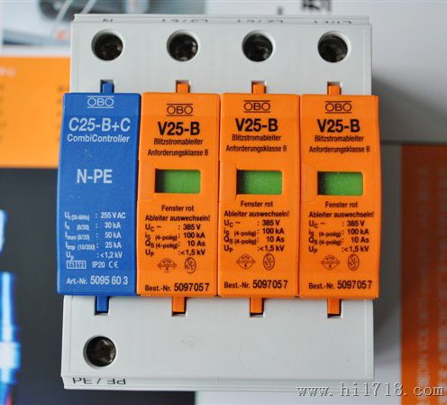 德国OBO电源雷器V25-B/3+NPE 过电压保护器