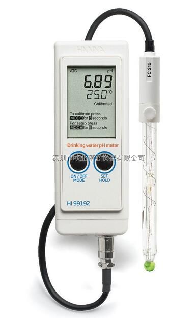 HI99192 微电脑酸度pH -温度°C测定仪（饮用水、低电导行业）