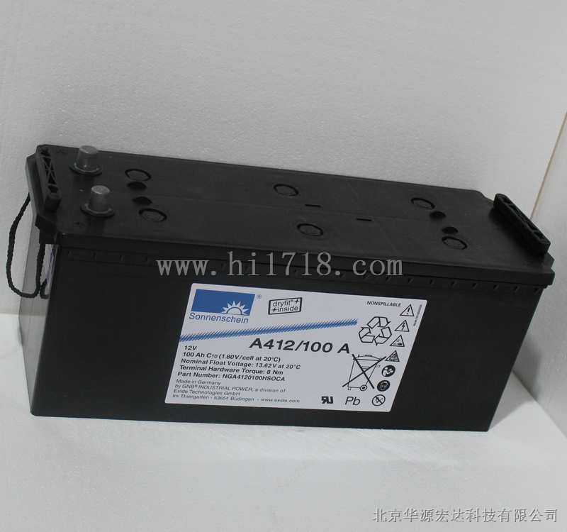 德国阳光蓄电池A412/100A授权代理商