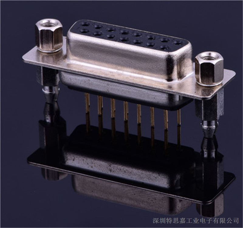 VGA插座 D-SUB连接器 D-SUB插头15PIN母头180度直插