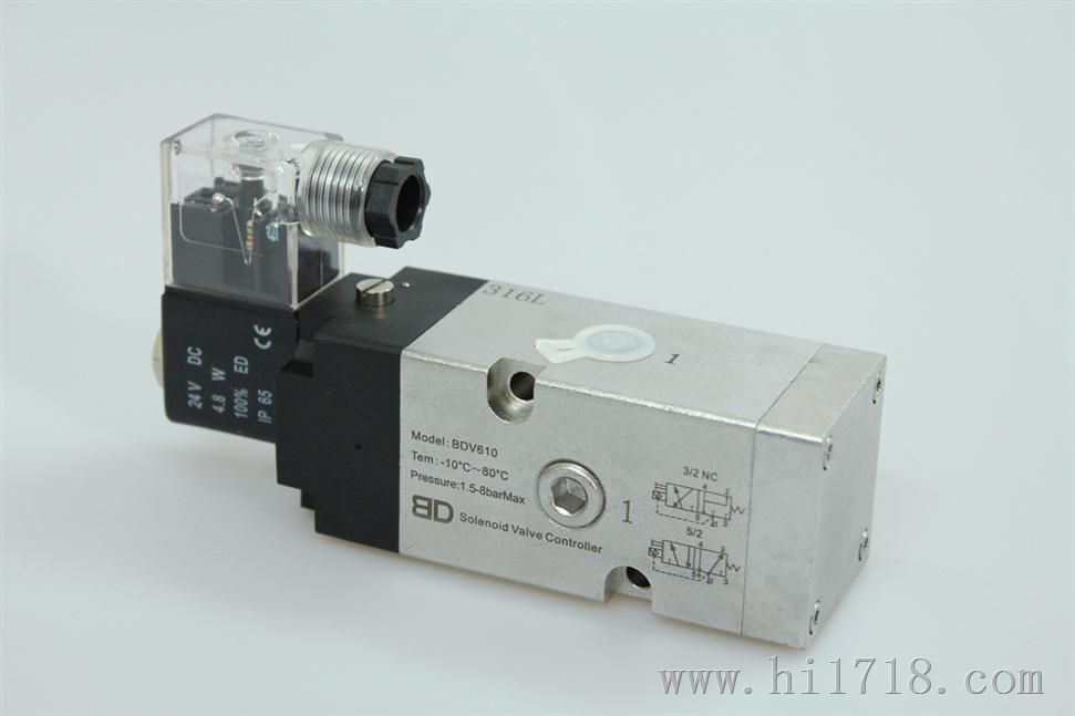 BDV610C0-高腐蚀性不锈钢单作用或双作用单电控电磁阀