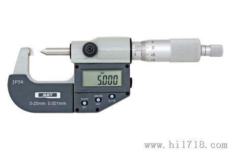 供应青海青量刻线电子数显单尖头千分尺C型测头0-25mm