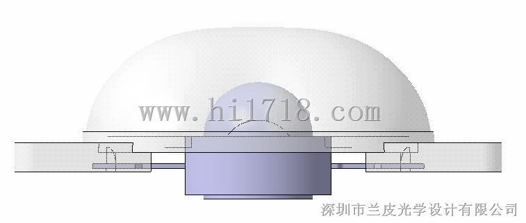 单颗或连体LED路灯透镜光学设计