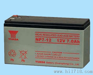 汤浅(YUASA) NPW36-12 免维护蓄电池 12V7AH 太阳能7.2AH电瓶 UPS
