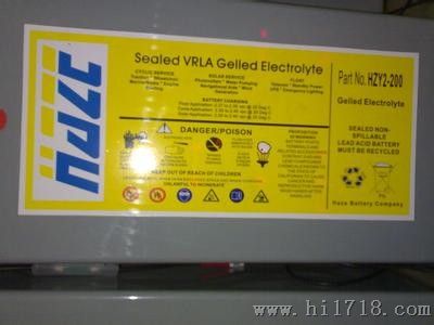 美国海志蓄电池HZY2-400AH-惠州海志蓄电池