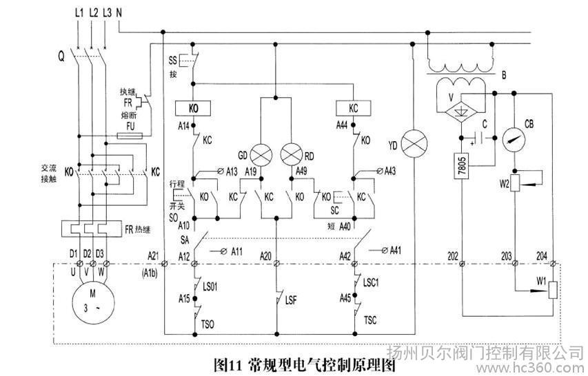 电动闸阀电气原理图图片