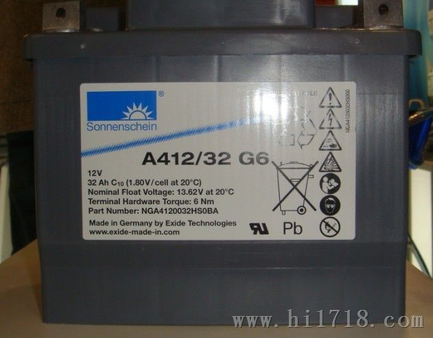 德国阳光蓄电池A412/120A指定代理商