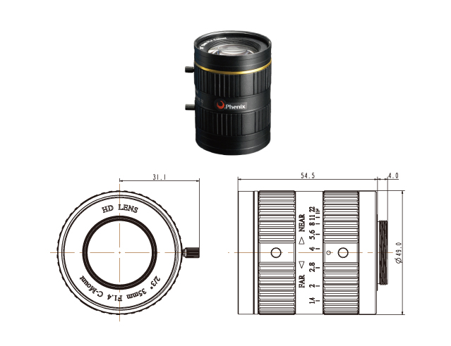 FM3514-5M凤凰镜头500万像素35mm FA工业镜头