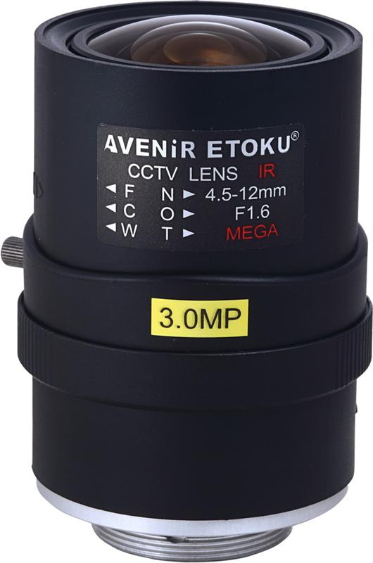 精工1/2 300万像素4.5-12mm手动光圈镜头，SV4512IRMP