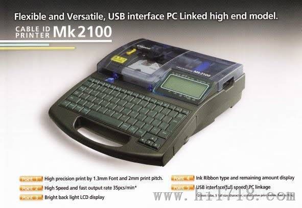 佳能线号机MK2100打码机 线号打字机 热缩管打印机