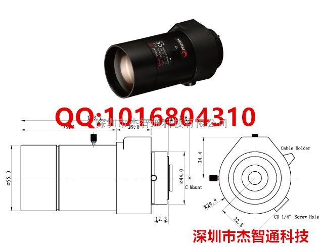 成都市凤凰镜头总代理 凤凰手动变焦10-120mm自动光圈百万像素镜头 PVH10D16-M