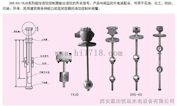 磁感应浮球液位计UHS-KG/2000浮球液位控制器