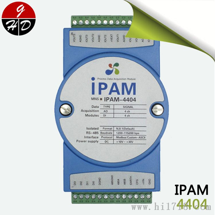 IPAM-4404	4通道模拟量输出数据采集模块，12位分辨率