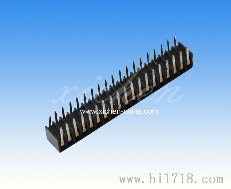 2.0mm机顶盒排针排母 单排SMT 塑高H=4.0mm-4.3mm-4.6mm