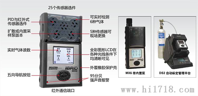美国英思科MX6 iBrid多种气测仪