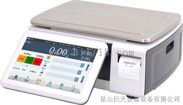 WN-P10S条码打印存储数据电子秤，触摸屏标签打印电子称