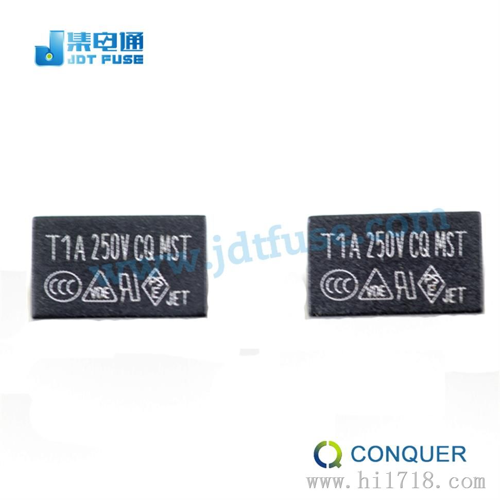Conquer/功得方形微小型保险丝MST001 T1A /250V慢断方塑封8*4