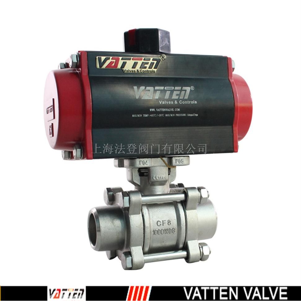 气动焊接球阀批发     Q6H1F-16P厂家直销     VATTEN品牌/商标
