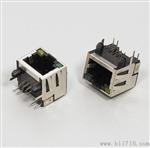 厂家直供立式180度 全塑带灯无灯RJ45插座