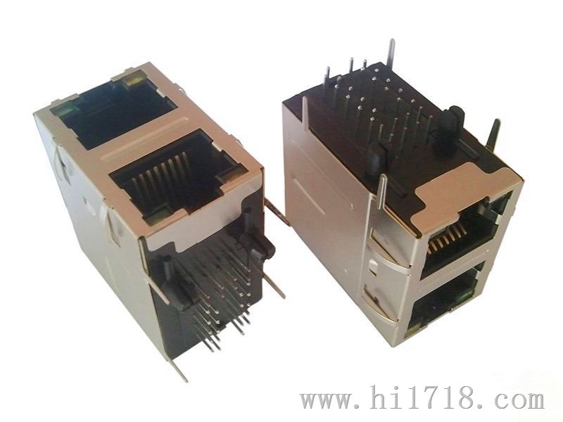 供应2X1\2X2\2X4\2X6 系列RJ45内置变压器、滤波器网络连接器 带POE供电功能网口