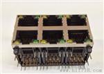 厂家直供2X2\2X3\2X4\2X6\2X8系列屏蔽带灯带弹RJ45网络连接器 双层多胞高品质网口