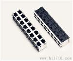 厂家直供2X2\2X3\2X4\2X6\2X8系列屏蔽带灯带弹RJ45网络连接器 双层多胞高品质网口