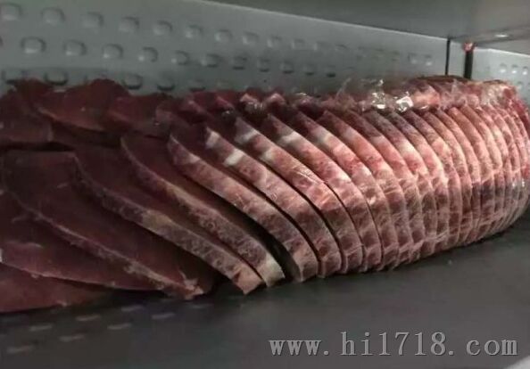 大型砍排机切牛排切鱼片，大型全自动切冻肉片入料槽宽度360mm