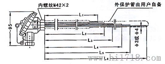 多点式铠装热电偶