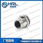 高瑞莱M12连接器 法兰座 航空插座 高质量铜合金产品