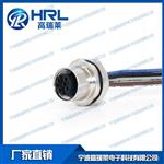 高瑞莱M12连接器 法兰座 航空插座 高质量铜合金产品 量大优惠 厂家直销