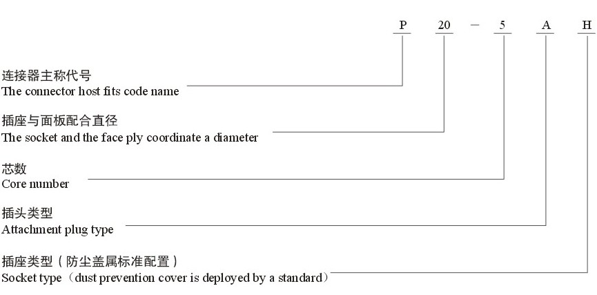 P型系统圆形连接器编号规则