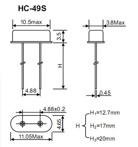 直插晶振,hc-49s 8mhz 原装正品