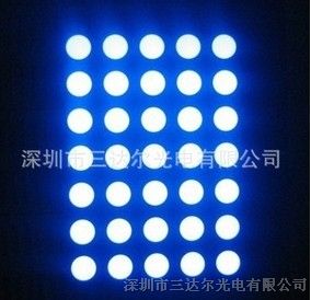 LED点阵模块|高亮F3.75 5X7蓝光LED点阵模块大量现货