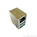 RJ45+USB2.0网络插座 RJ45+USB2.0带灯网络接口 RJ45+USB2.0马口铁插座