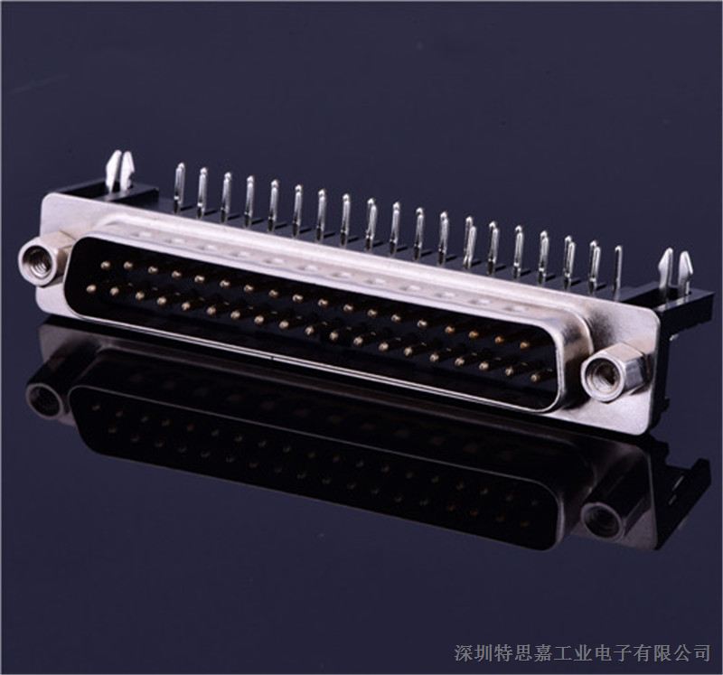 D-SUB连接器 180度插板连接器 DP37P插板铆鱼叉