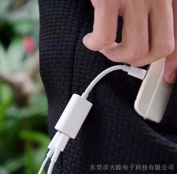 苹果7转接器实拍图