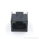 全塑直立式8P8C带LED灯RJ45网络母座