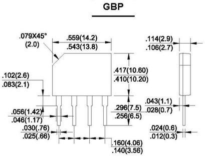 电源适配器专用整流桥堆_GBP210整流桥堆